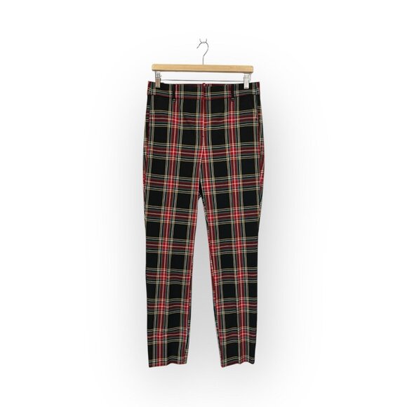 NEW J Crew Ruby Full Length Pant Size 6 Red Plaid